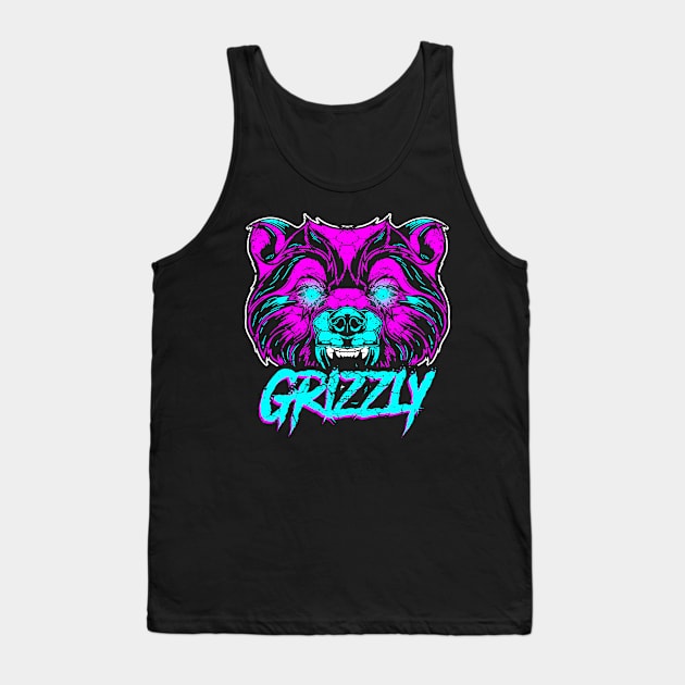 Grizzly Bear Tank Top by Mila46